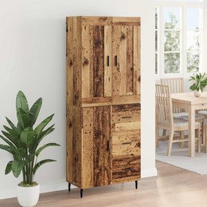 Highboard 2 τμχ. Παλιό ξύλο 69,5 x 34 x 180 εκ.