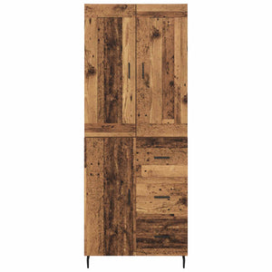 Highboard 2 τμχ. Παλιό ξύλο 69,5 x 34 x 180 εκ.