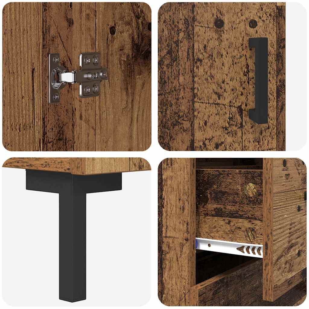 Highboard Παλιό Ξύλο 69,5 x 34 x 180 εκ. Επεξεργασμένο ξύλο