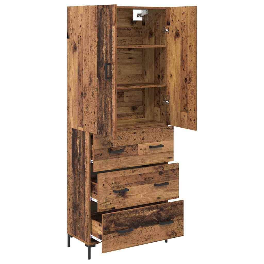 Highboard Παλιό Ξύλο 69,5 x 34 x 180 εκ. Επεξεργασμένο ξύλο