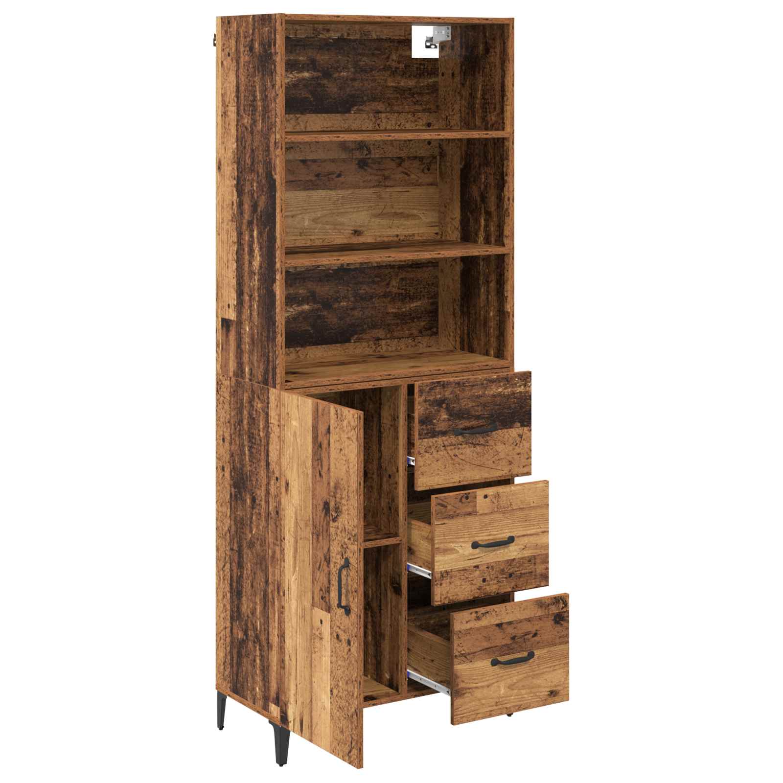Highboard Παλιό Ξύλο 69,5 x 34 x 180 εκ. Επεξεργασμένο ξύλο - Pakobazaar