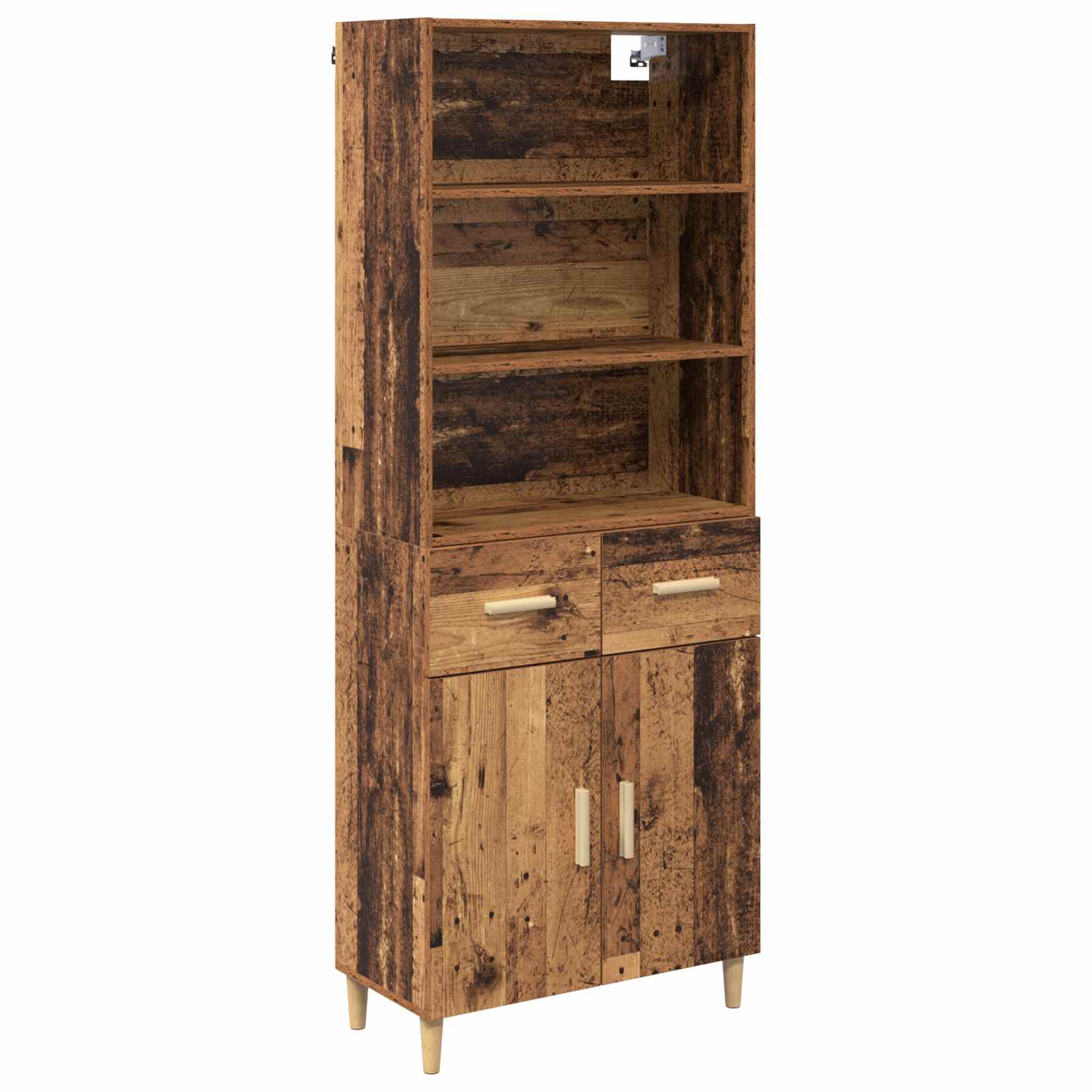 Highboard Παλιό Ξύλο 69,5 x 32,5 x 180 εκ Επεξεργασμένο ξύλο
