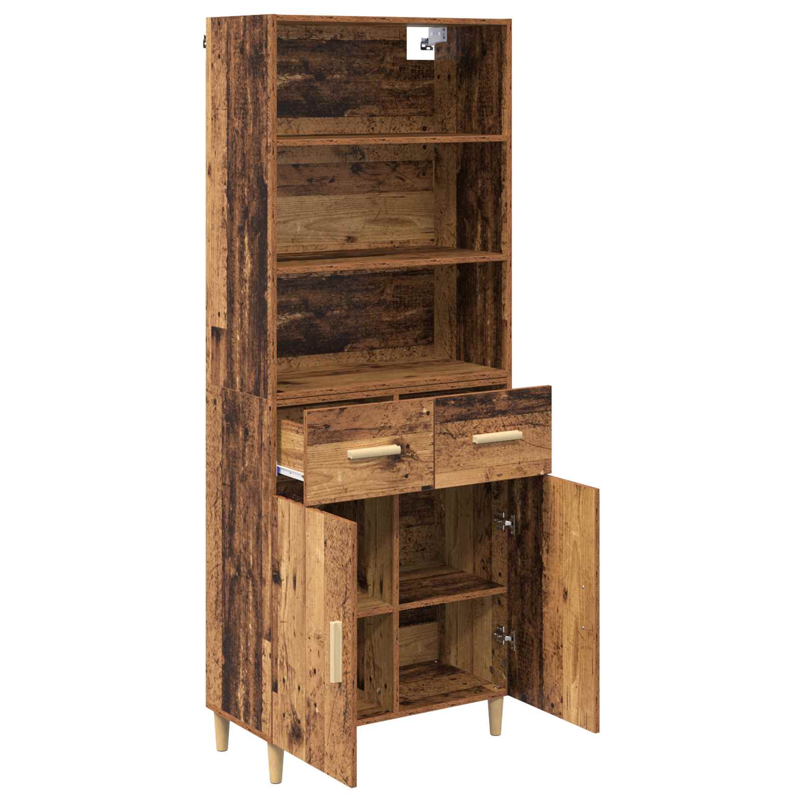 Highboard Παλιό Ξύλο 69,5 x 32,5 x 180 εκ Επεξεργασμένο ξύλο
