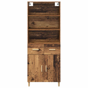 Highboard Παλιό Ξύλο 69,5 x 32,5 x 180 εκ Επεξεργασμένο Ξύλο