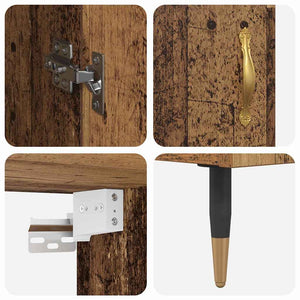 Highboard 2 pcs Παλιό ξύλο Επεξεργασμένο ξύλο - Pakobazaar