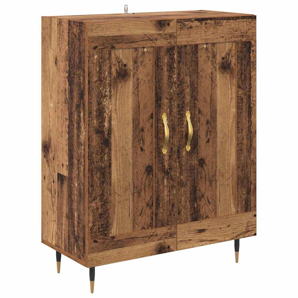Highboard 2 pcs Παλιό ξύλο Επεξεργασμένο ξύλο - Pakobazaar