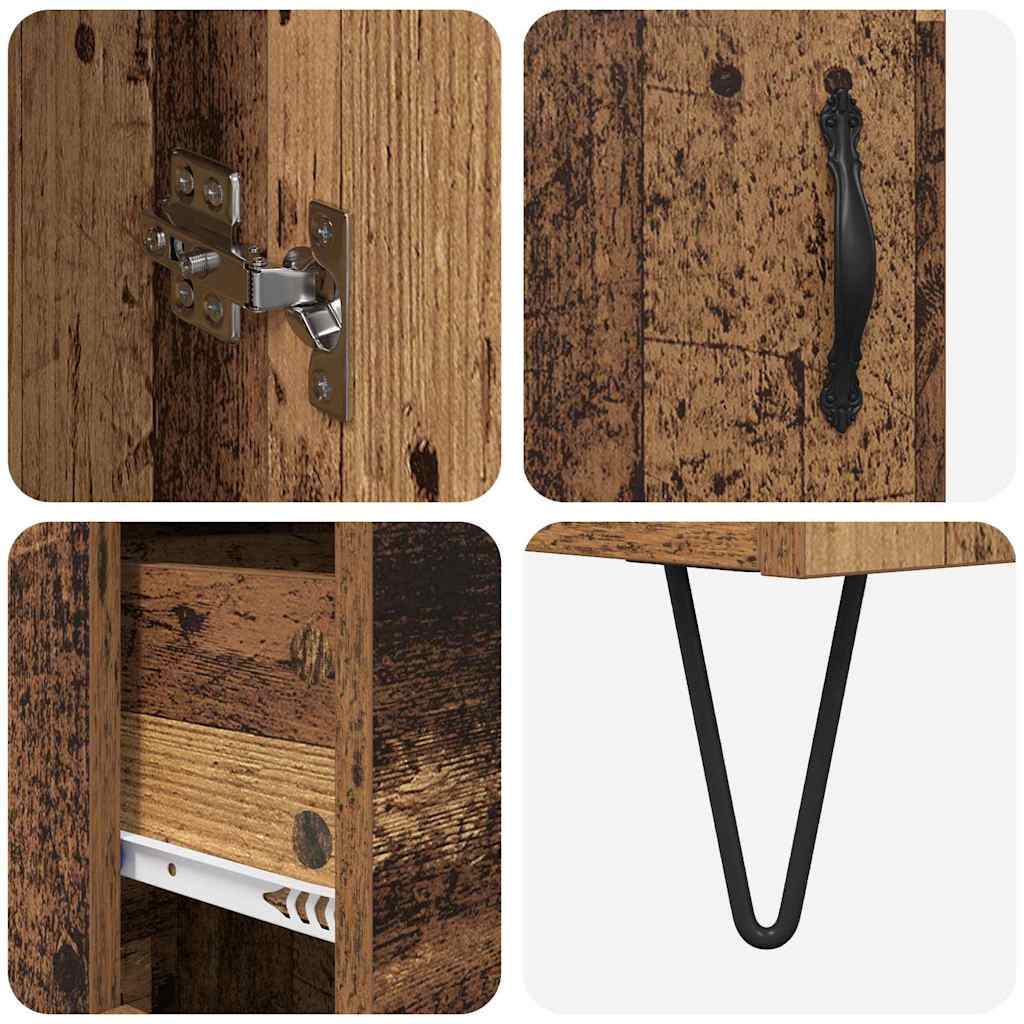 Highboard Παλιό Ξύλο 69,5 x 34 x 180 εκ. Επεξεργασμένο ξύλο - Pakobazaar