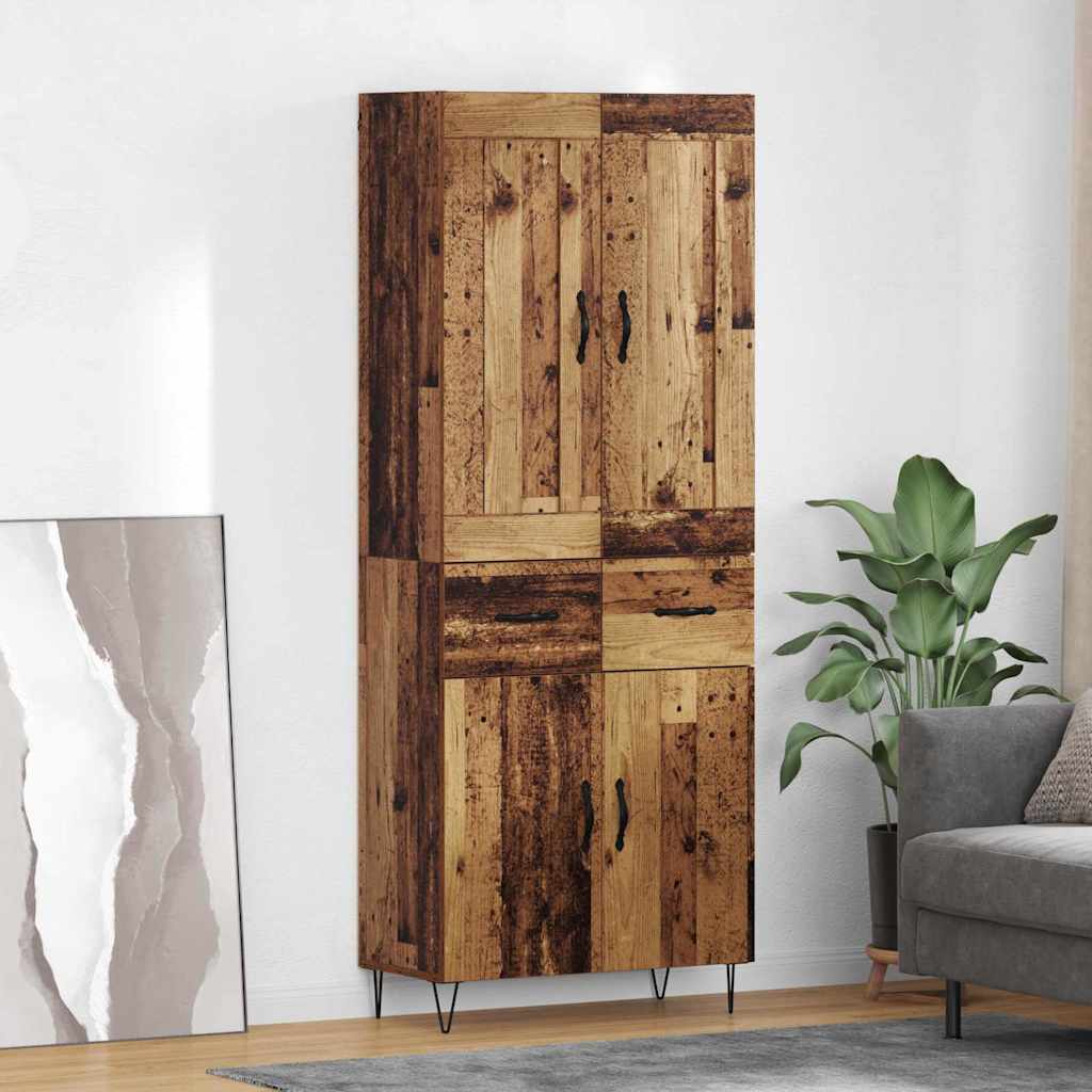 Highboard Παλιό Ξύλο 69,5 x 34 x 180 εκ. Επεξεργασμένο ξύλο - Pakobazaar