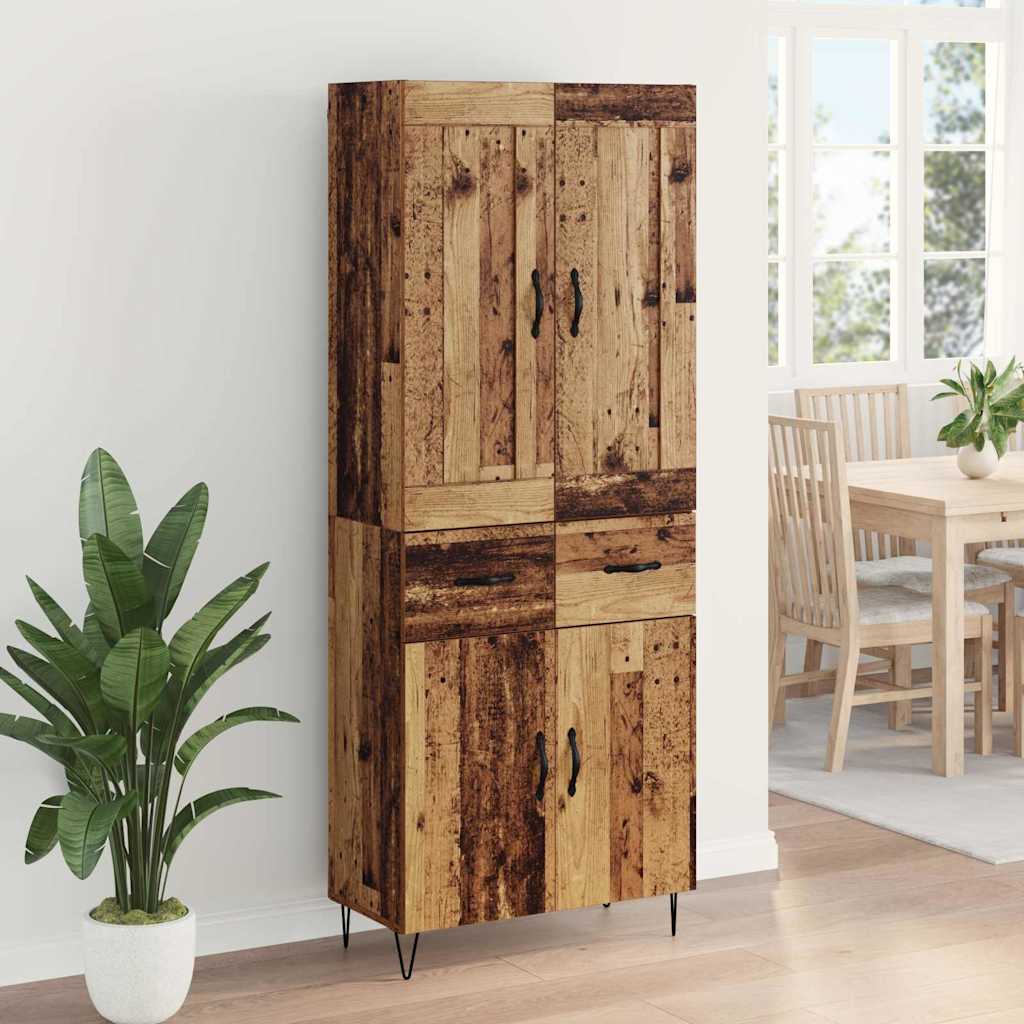 Highboard Παλιό Ξύλο 69,5 x 34 x 180 εκ. Επεξεργασμένο ξύλο - Pakobazaar