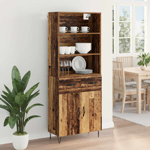 Highboard 2 τμχ. Παλιό ξύλο 69,5 x 34 x 180 εκ.
