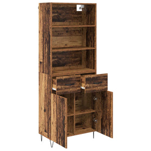Highboard 2 τμχ. Παλιό ξύλο 69,5 x 34 x 180 εκ.