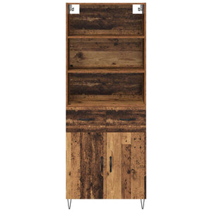 Highboard 2 τμχ. Παλιό ξύλο 69,5 x 34 x 180 εκ.