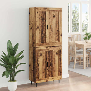 Highboard 2 τμχ. Παλιό ξύλο 69,5 x 34 x 180 εκ.