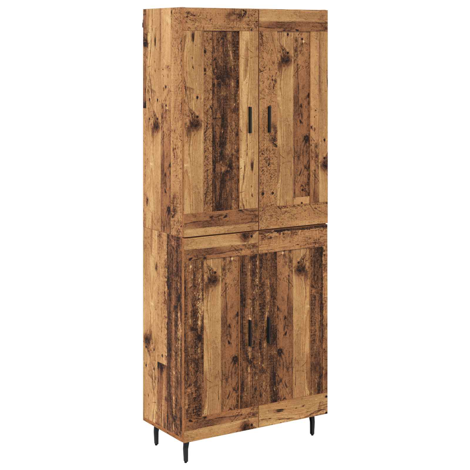 Highboard 2 pcs Παλιό Ξύλο Επεξεργασμένο ξύλο