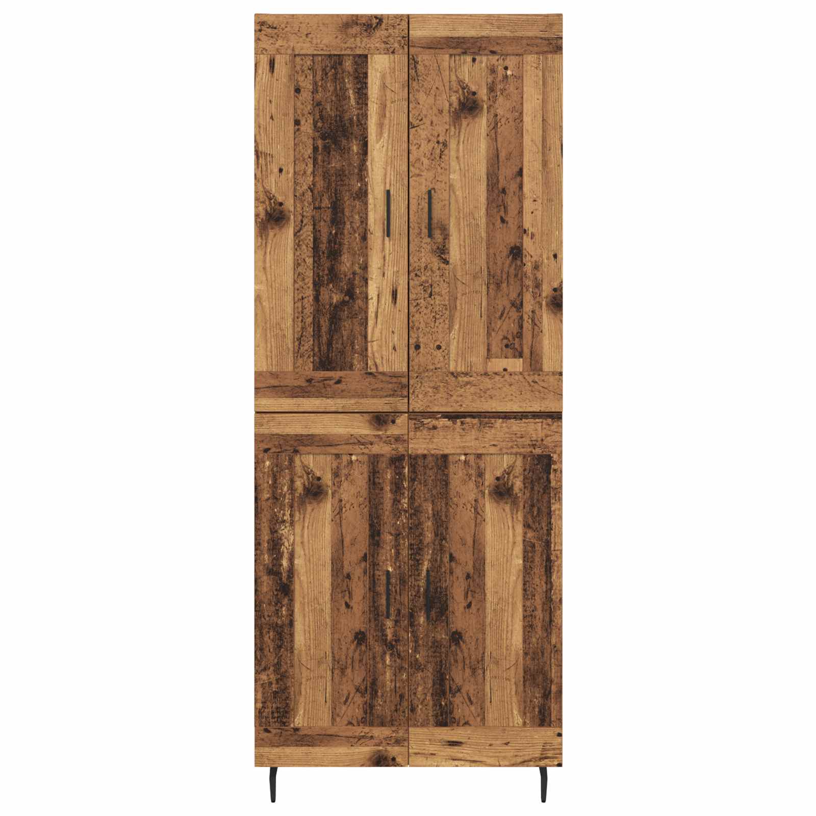 Highboard 2 pcs Παλιό Ξύλο Επεξεργασμένο ξύλο