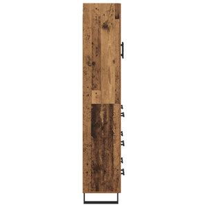 Highboard 2 τμχ. Παλιό ξύλο 69,5 x 34 x 180 εκ.