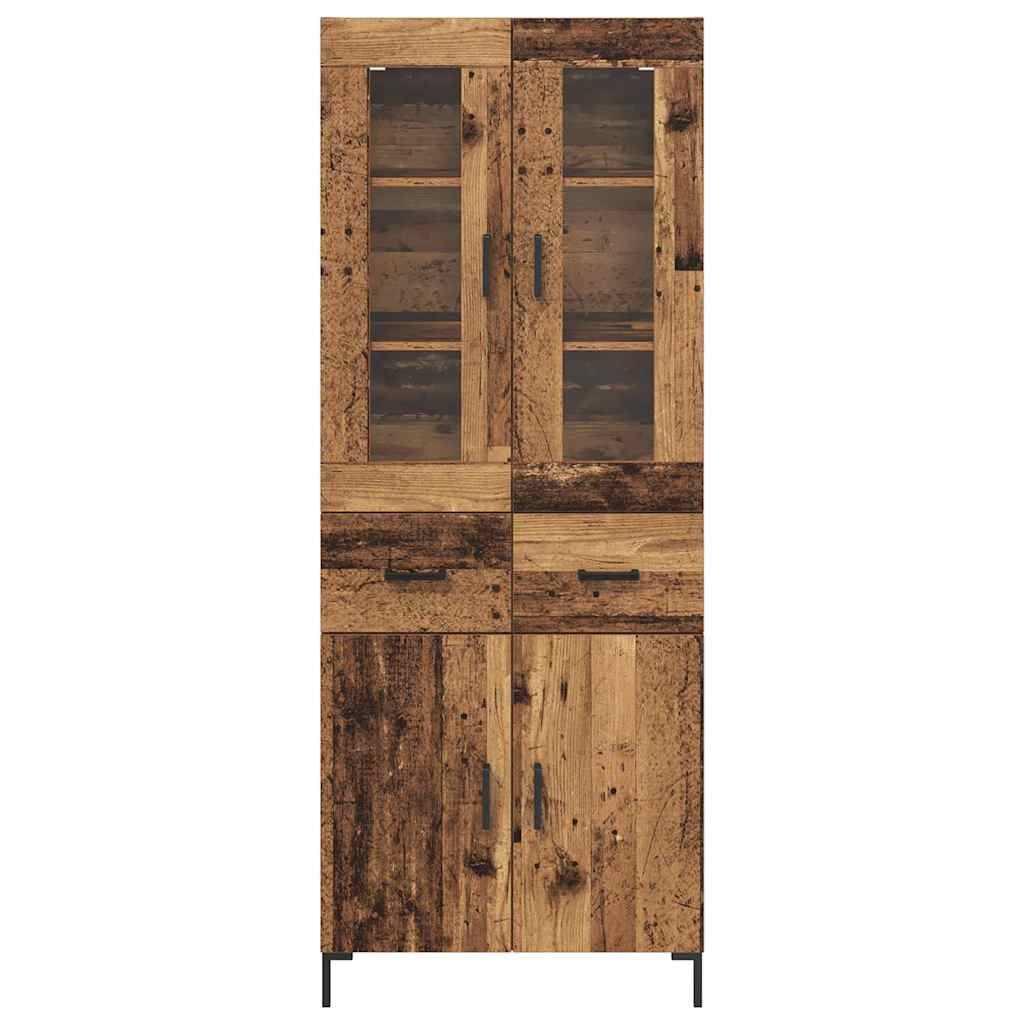 Highboard με συρτάρι 2 pcs Παλιό ξύλο Επεξεργασμένο ξύλο - Pakobazaar