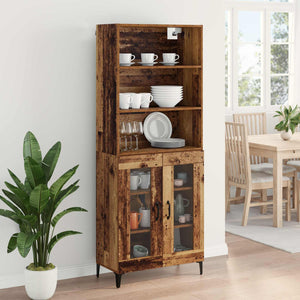 Highboard Παλιό Ξύλο 69,5 x 34 x 180 εκ. Επεξεργασμένο Ξύλο