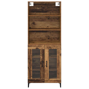 Highboard Παλιό Ξύλο 69,5 x 34 x 180 εκ. Επεξεργασμένο Ξύλο