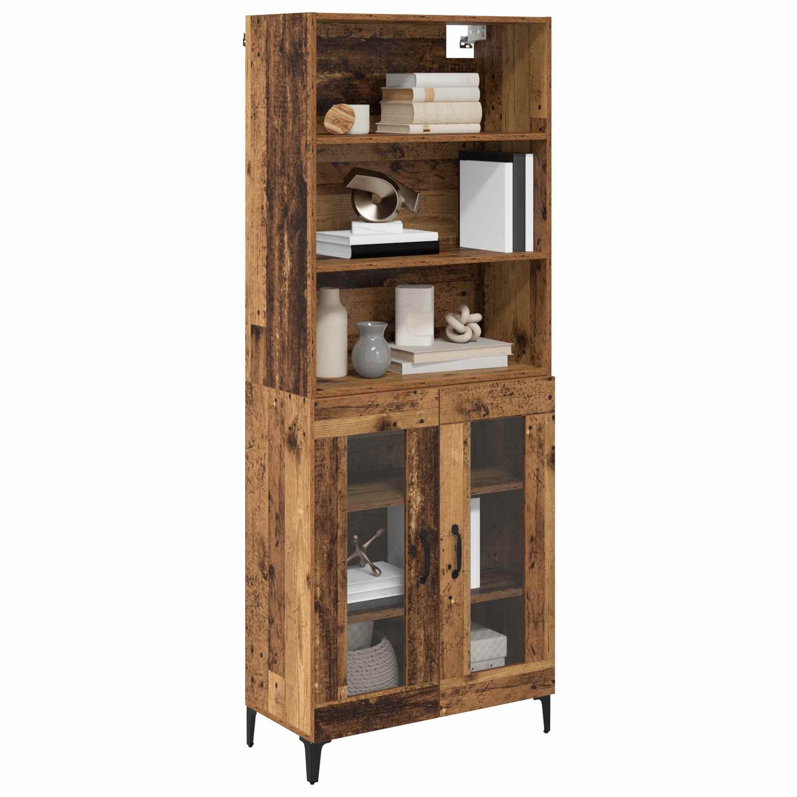 Highboard Παλιό Ξύλο 69,5 x 34 x 180 εκ. Επεξεργασμένο ξύλο