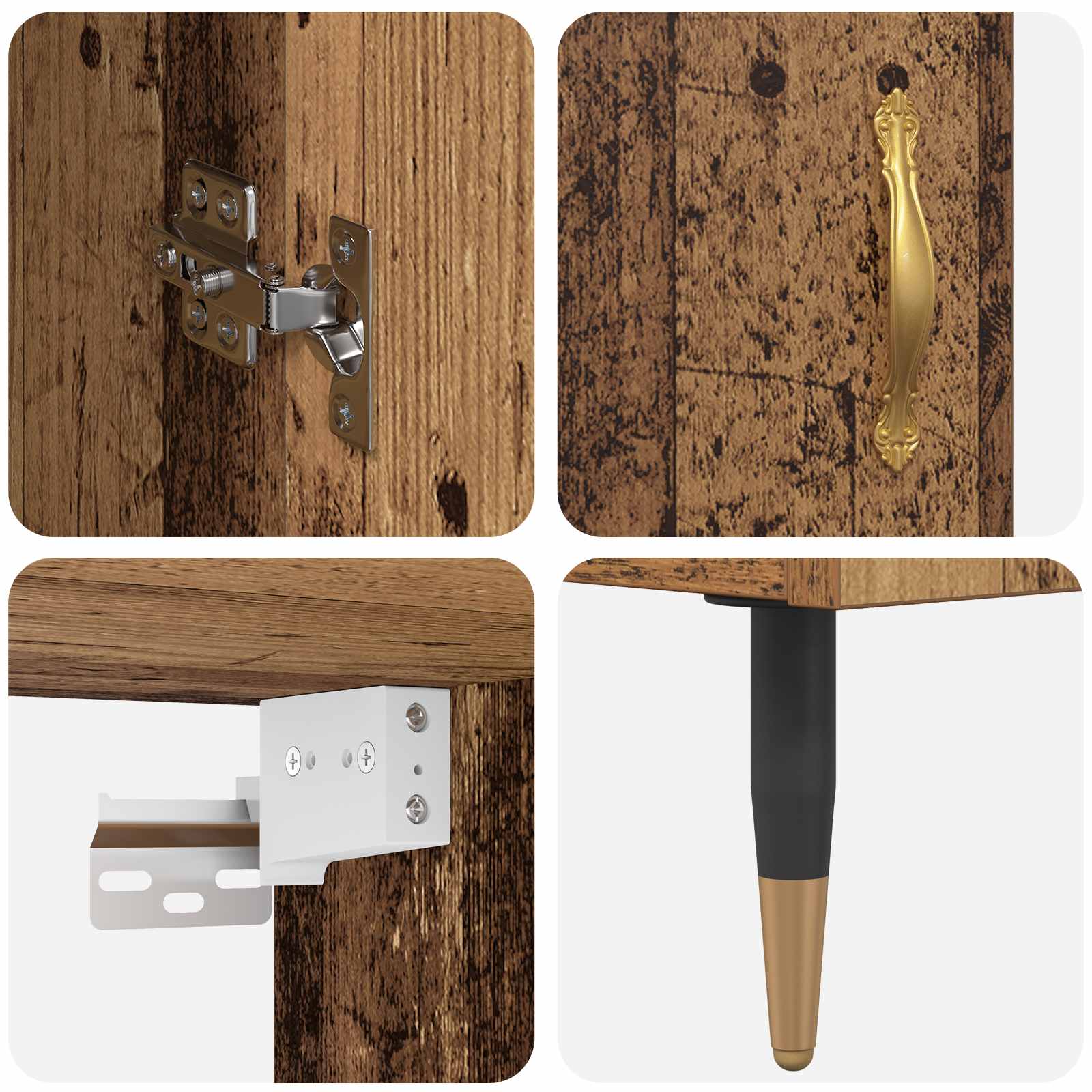 Highboard Παλιό Ξύλο 69,5 x 34 x 180 εκ. Επεξεργασμένο ξύλο - Pakobazaar