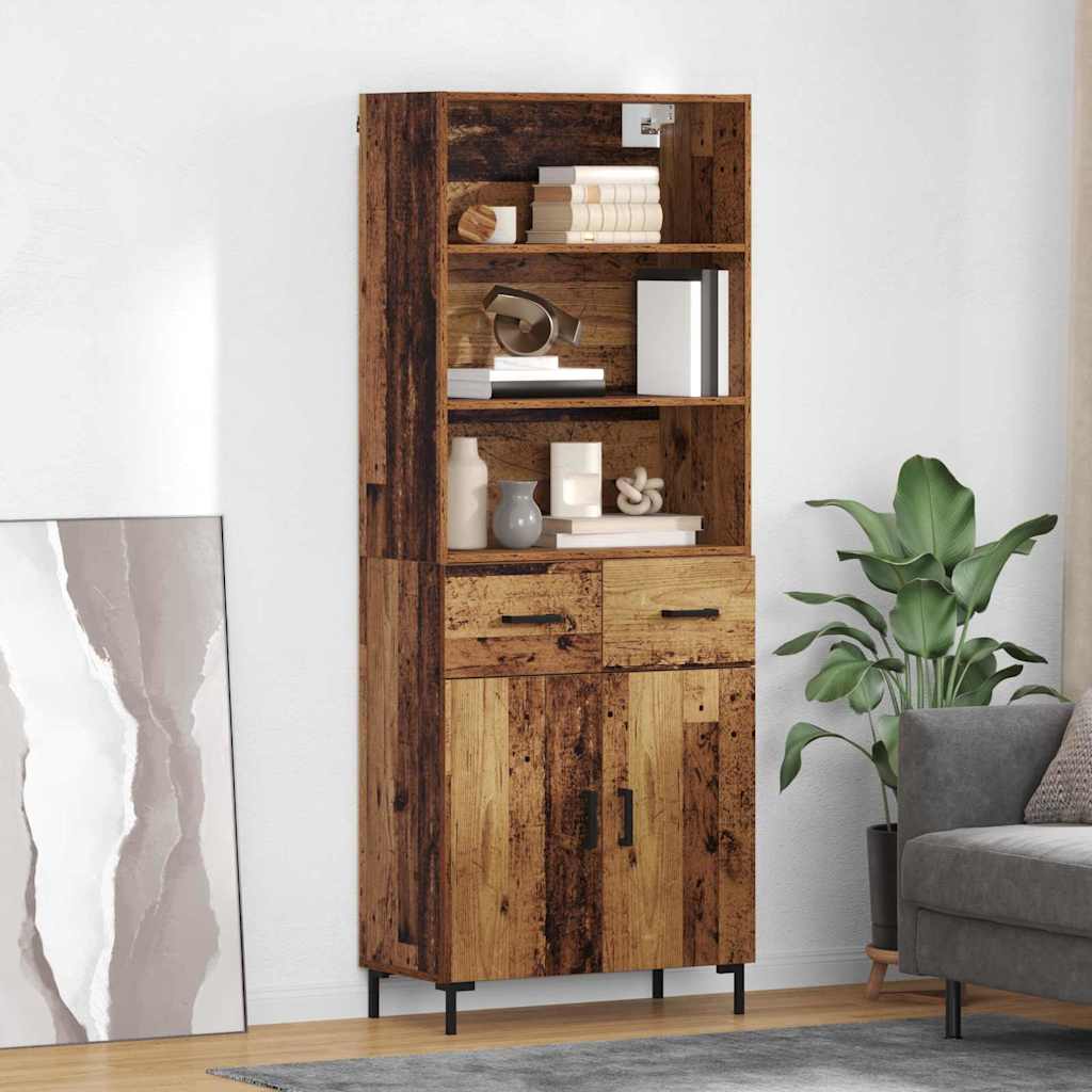 Highboard Παλιό ξύλο 69,5 x 34 x 180 εκ. Επεξεργασμένο ξύλο - Pakobazaar