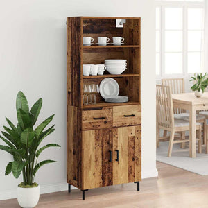 Highboard Παλιό ξύλο 69,5 x 34 x 180 εκ. Επεξεργασμένο ξύλο - Pakobazaar