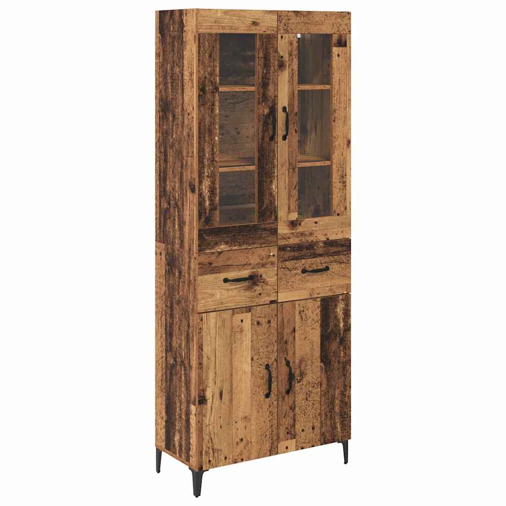 Highboard Παλιό Ξύλο 69,5 x 34 x 180 εκ. Επεξεργασμένο ξύλο