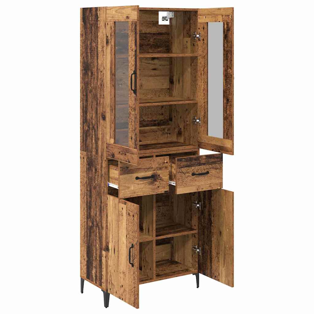 Highboard Παλιό Ξύλο 69,5 x 34 x 180 εκ. Επεξεργασμένο ξύλο