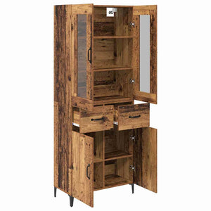 Highboard Παλιό Ξύλο 69,5 x 34 x 180 εκ. Επεξεργασμένο Ξύλο