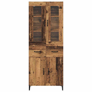 Highboard Παλιό Ξύλο 69,5 x 34 x 180 εκ. Επεξεργασμένο Ξύλο