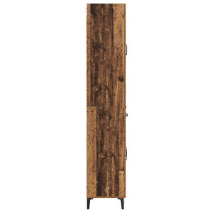 Highboard Παλιό Ξύλο 69,5 x 34 x 180 εκ. Επεξεργασμένο Ξύλο
