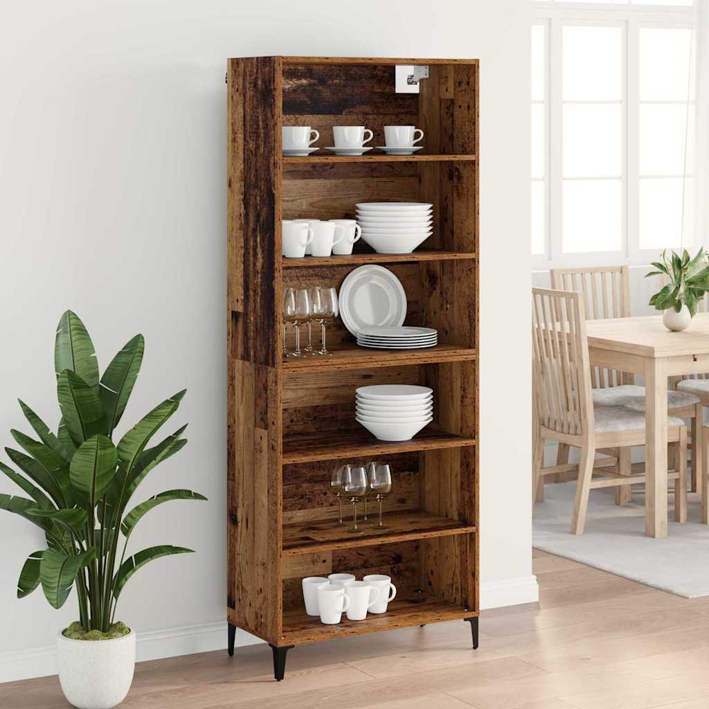 Highboard Παλιό Ξύλο 69,5 x 34 x 180 εκ. Επεξεργασμένο ξύλο - Pakobazaar
