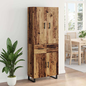 Highboard 2 τμχ. Παλιό Ξύλο 69,5 x 34 x 180 εκ.