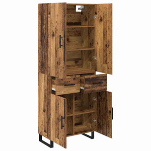 Highboard 2 τμχ. Παλιό Ξύλο 69,5 x 34 x 180 εκ.