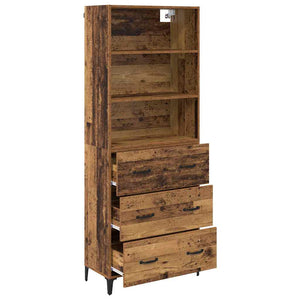Highboard Παλιό Ξύλο 69,5 x 34 x 180 εκ. Επεξεργασμένο Ξύλο