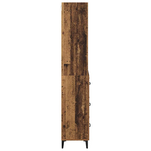 Highboard Παλιό Ξύλο 69,5 x 34 x 180 εκ. Επεξεργασμένο Ξύλο