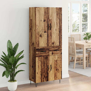 Highboard 2 τμχ. Παλιό ξύλο 69,5 x 34 x 180 εκ.