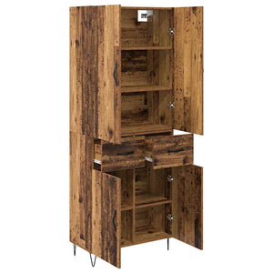 Highboard 2 τμχ. Παλιό ξύλο 69,5 x 34 x 180 εκ.