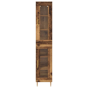 Highboard 2 τμχ. Παλιό Ξύλο 34,5 x 34 x 180 εκ.