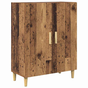Highboard Παλιό Ξύλο 69,5 x 34 x 180 εκ. Σύνθετο Ξύλο και Γυαλί