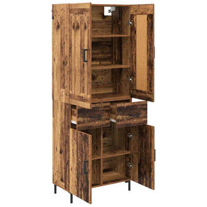 Highboard 2 τμχ. Παλιό Ξύλο 69,5 x 34 x 180 εκ.