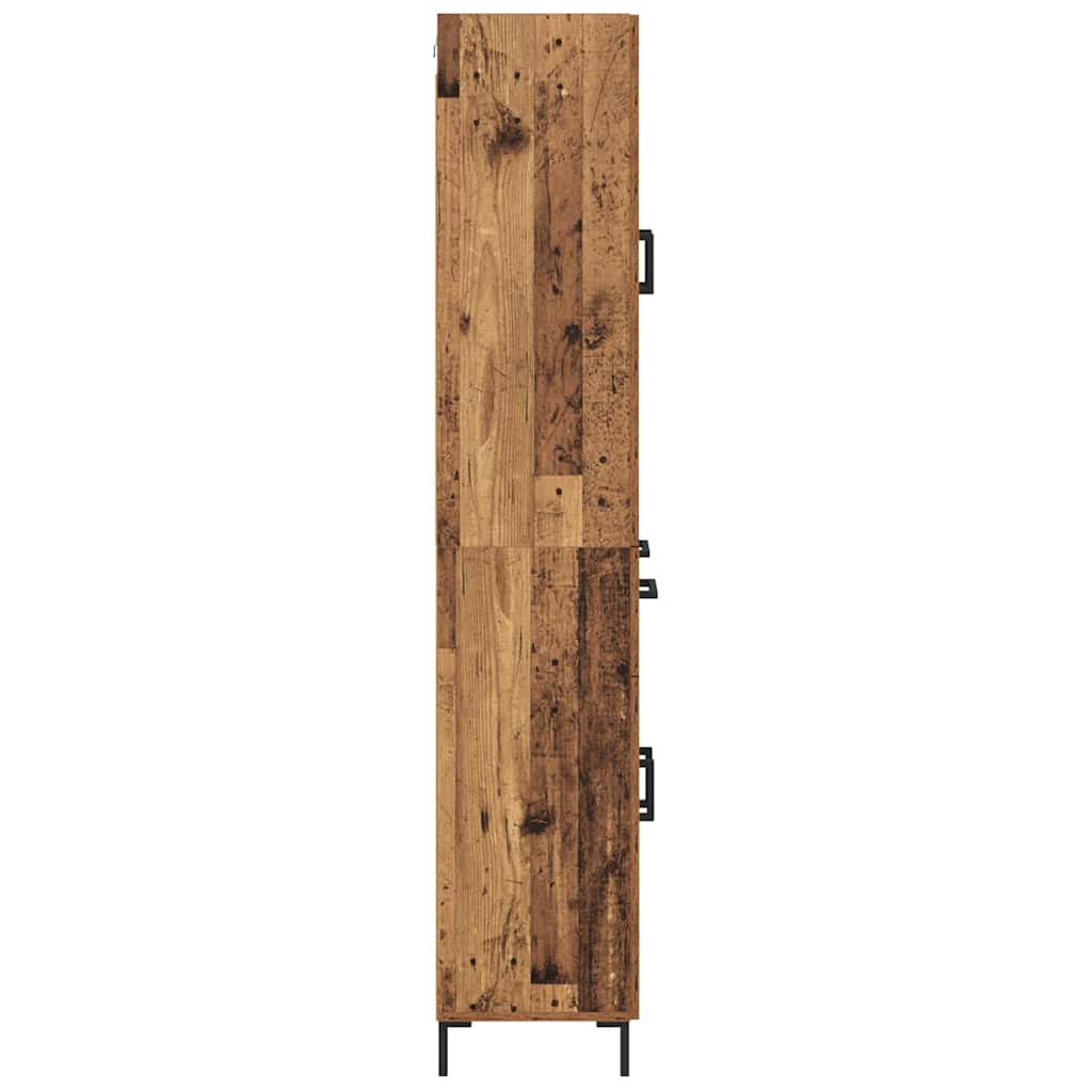 Highboard με συρτάρι 2 pcs Παλιό Ξύλο Επεξεργασμένο ξύλο
