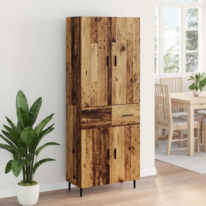 Highboard 2 τμχ. Παλιό Ξύλο 69,5 x 34 x 180 εκ.