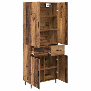 Highboard 2 τμχ. Παλιό Ξύλο 69,5 x 34 x 180 εκ.
