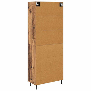 Highboard με συρτάρι 2 pcs Παλιό Ξύλο Επεξεργασμένο ξύλο - Pakobazaar