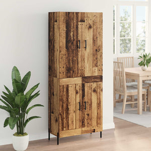 Highboard Παλιό Ξύλο 69,5 x 34 x 180 εκ. Επεξεργασμένο Ξύλο