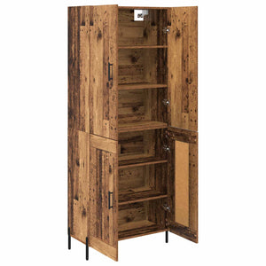 Highboard Παλιό Ξύλο 69,5 x 34 x 180 εκ. Επεξεργασμένο Ξύλο