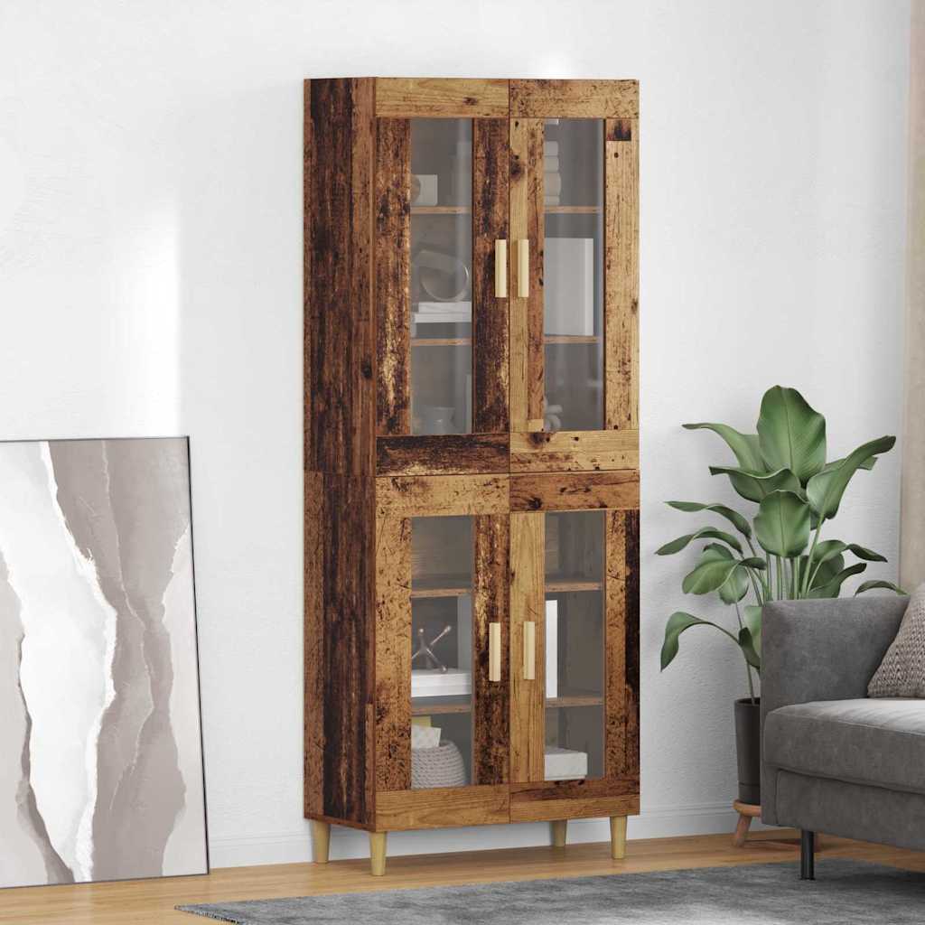 Highboard Παλιό Ξύλο 69,5 x 34 x 180 εκ. Επεξεργασμένο ξύλο