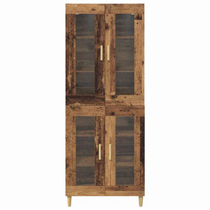Highboard Παλιό Ξύλο 69,5 x 34 x 180 εκ. Επεξεργασμένο Ξύλο